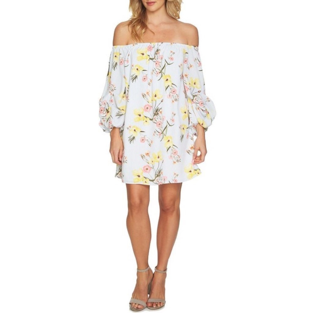 cece floral off the shoulder dress